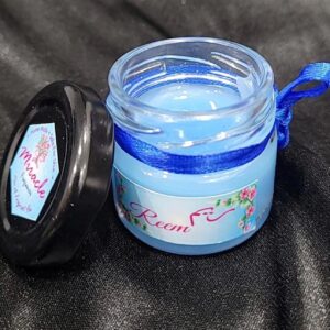 Reem halal non-alcoholic body cream in blue jar, free from harmful ingredients, suitable for all skin types